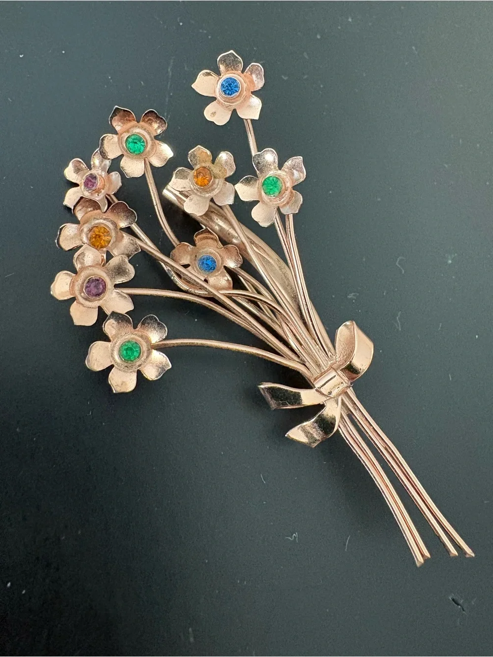 1940’s Coro Sterling Flower Bouquet brooch